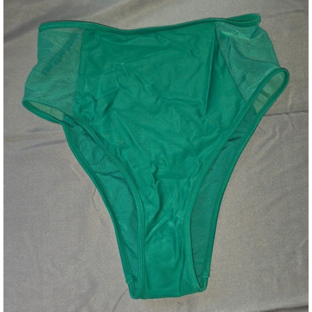 Aerie Green High Cut Cheeky Green Swim Bathing Suit Bottom XS New